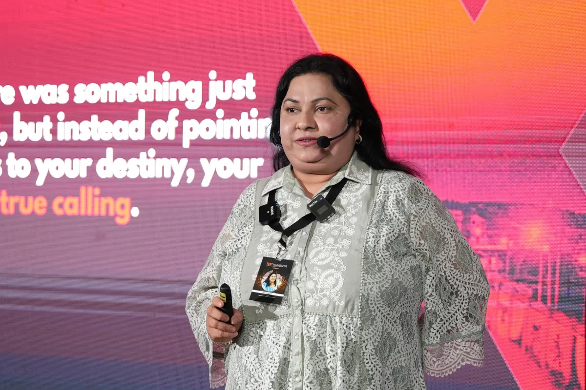 Ruchi Rathor speaking at TEDx 2023